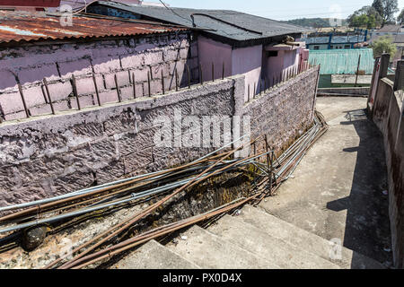 Pipes in Mawsynram, Meghalaya, India Stock Photo