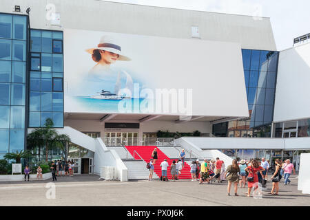 Cannes, France, September 15, 2018: The famous red carpet of the film festival in Cannes Stock Photo