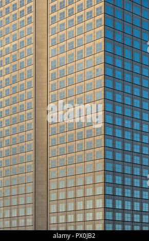 Detail of the Southeast Financial Center facade, Miami, Florida, USA.  Building completed in 1984. Stock Photo