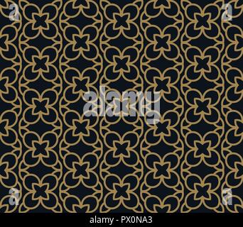 Intersecting curved elegant fine lines and scrolls forming abstract floral ornament. Seamless pattern for background, wallpaper, textile printing, pac Stock Vector