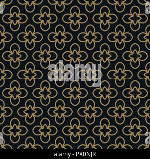 Intersecting curved elegant fine lines and scrolls forming abstract floral ornament. Seamless pattern for background, wallpaper, textile printing, pac Stock Vector
