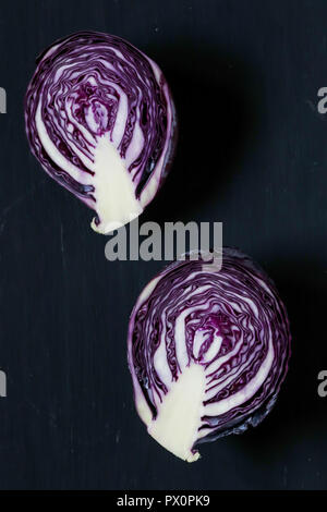 red purple cabbages Stock Photo