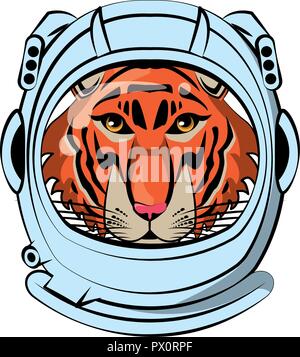 Tiger face cool sketch Stock Vector