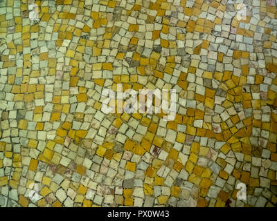 Small square tessellated tiled floor. Stock Photo