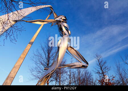 The metal sculpture at Leeds Valley Business Park Stock Photo