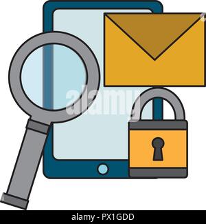 cyber security data Stock Vector