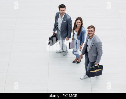 top view.business people go together. Stock Photo