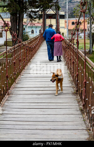 Couple in bridge Stock Photo
