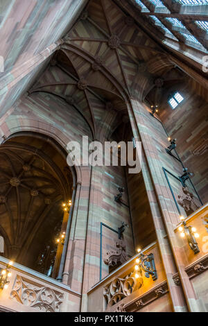 Interior of the John Rylands Library (Basil Champneys 1899), Deansgate, Manchester, England, UK Stock Photo