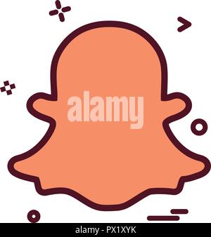 Snapchat icon design vector Stock Vector Image & Art - Alamy