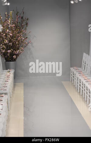 NEW YORK, NY - APRIL 20: Runway background before the Theia show during New York Fashion Week: Bridal at the Theia Showroom on April 20, 2017 in New Y Stock Photo