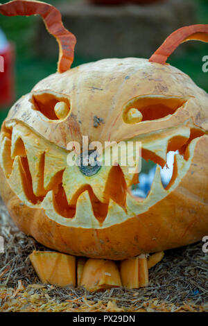 CHADDS FORD, PA - OCTOBER 18: The Great Pumpkin Carve carving contest on October 18, 2018 Stock Photo
