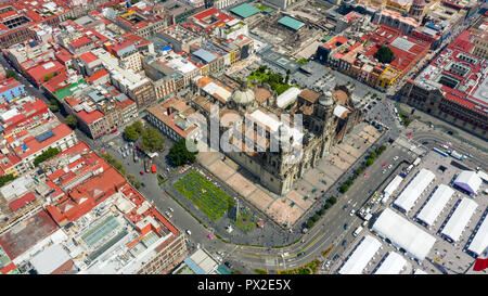 Cathedral Metropolitana or Metropolitan Cathedral, Zocalo, Mexico City, Mexico Stock Photo