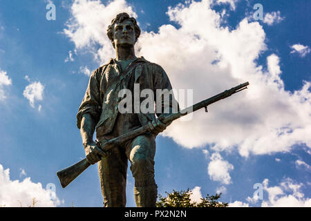 Minuteman Statue Lexington Battle Green   Lexington, Massachusetts, USA Stock Photo