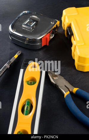 Yellow box cutter with rusty blade isolated on white background Stock ...