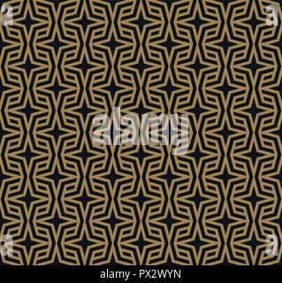 Intersecting curved elegant fine lines and scrolls forming abstract floral ornament. Seamless pattern for background, wallpaper, textile printing, pac Stock Vector