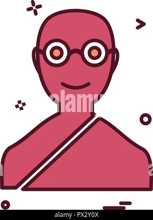 Hindu pandit icon design vector Stock Vector