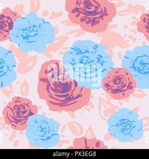 Pastel color roses Stock Vector