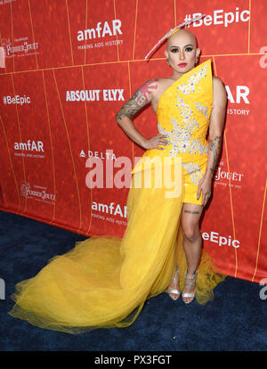 Beverly Hills, CA, USA. 18th Oct, 2018. 18 October 2018 - Beverly Hills, California - Ongina. 2018 amfAR Gala Los Angeles held at Wallis Annenberg Center for Performing Arts. Photo Credit: Birdie Thompson/AdMedia Credit: Birdie Thompson/AdMedia/ZUMA Wire/Alamy Live News Stock Photo