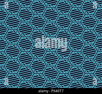 Geometric simple luxury blue minimalistic pattern with lines. Can be used as wallpaper, background or texture. Stock Vector