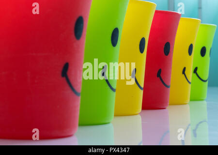 smiley cups Stock Photo