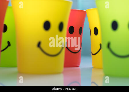 smiley cups Stock Photo