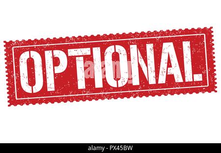 Optional sign or stamp on white background, vector illustration Stock Vector