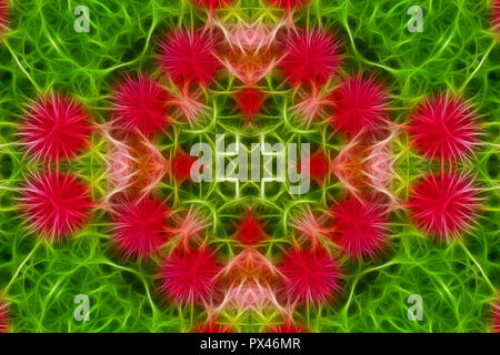 Fantastic pink abstract pattern in fractal technic Stock Photo