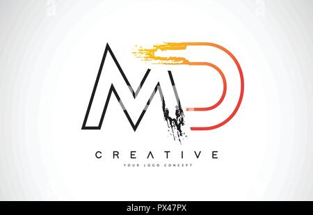 GM Creative Modern Logo Design Vetor with Orange and Black Colors. Monogram  Stroke Letter Design Stock Vector Image & Art - Alamy