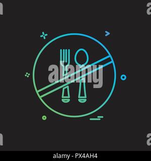 Food not allowed icon design vector Stock Vector