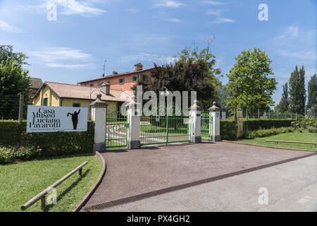 The family home of Luciano Pavarotti. Modena. Rodzinny dom Luciano Pavarotti. Stock Photo