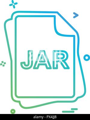 JAR file type icon design vector Stock Vector