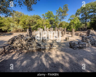 Butrint baptistery area ancient city, Albania Stock Photo