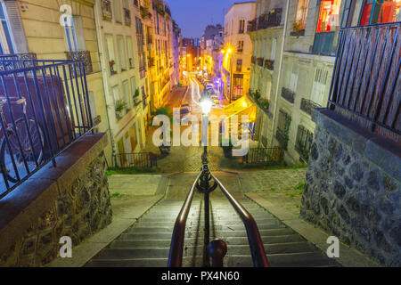 Montmartre staircase, Paris, France Stock Photo