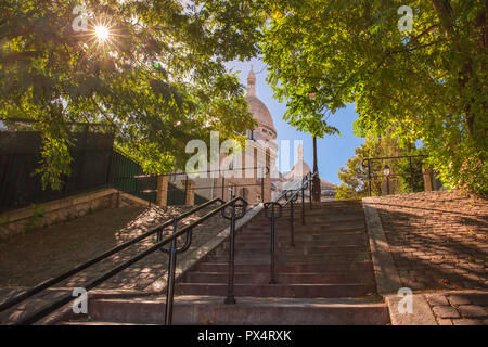Montmartre staircase, Paris, France Stock Photo