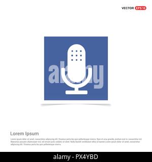 Microphone icon - Blue photo Frame Stock Vector