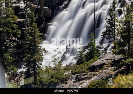 A long exposure of a waterfall at South Lake Tahoe Stock Photo