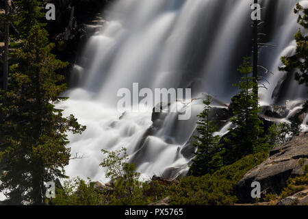 A long exposure of a waterfall at South Lake Tahoe Stock Photo