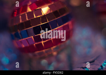 Colourful disco ball background close up Stock Photo