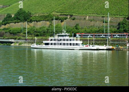 Ferry Rheintal at Rudesheim, Germany Stock Photo