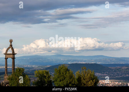 View from the Gergovie plateau, Auvergne, France. Stock Photo