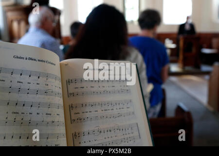 Sunday service. Chamonix. France. Stock Photo