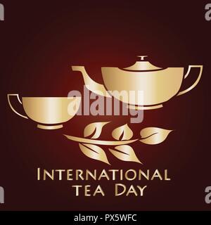 International Tea Day Stock Vector