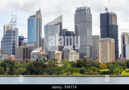 Office buildings towers and skyscrapers of CBD Sydney NSW Australia. Stock Photo