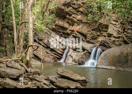 Sai Rong rainforest waterfall near Sukhothai, Thailand Stock Photo