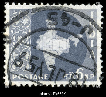 India Postage Stamp - Map of India - 1st Issue (1957-1958 Stock Photo ...