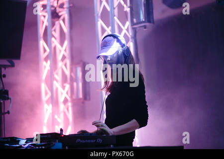 Milan, Italy. 19th Oct, 2018. Electronic artist Avalon Emerson performs live during the preview of Club to Club Credit: Daniele Baldi/Pacific Press/Alamy Live News Stock Photo