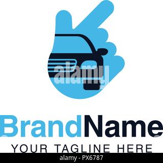 car solution logo services template. auto company logo design Stock Vector