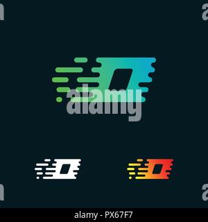 letter O modern speed shapes logo design vector Stock Vector