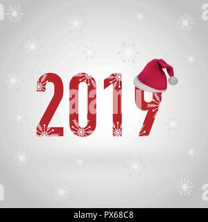 Happy New Year 2019, vector, illustration, eps file Stock Vector